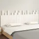 Стенна табла за спалня, бяла, 204x3x80 см, борово дърво масив