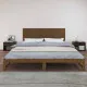 Стенна табла за спалня, меденокафява, 204x3x60 см, бор масив