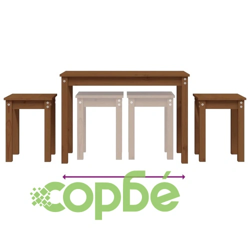 Стифиращи маси, 3 бр, меденокафяви, бор масив ➤ топ цена ➤ sorbe.bg