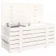 Кутия за съхранение, бяла, 91x40,5x42 см, борово дърво масив