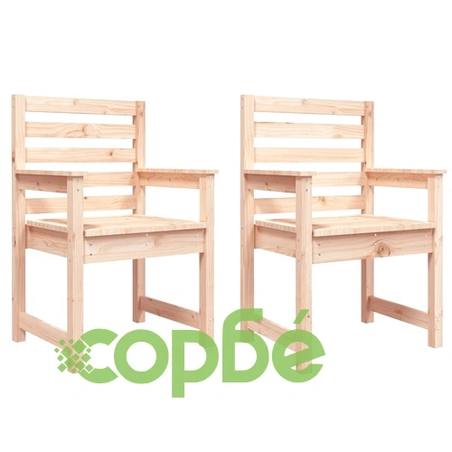 Градински столове 2 бр меденокафяви 60x48x91 см бор масив ➤ топ цена ➤ sorbe.bg