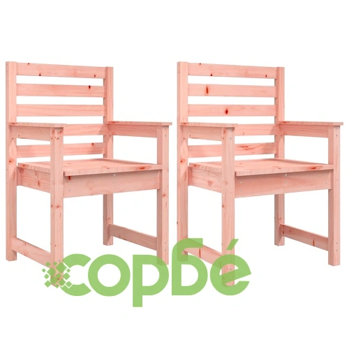 Градински столове, 2 бр, 60x48x91 см, масивно дугласко дърво ➤ топ цена ➤ sorbe.bg