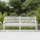 Градинска пейка, бяла, 203,5x48x91,5 см, борово дърво масив
