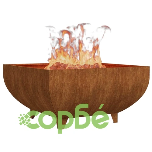 Огнище, 80x80x42 см, кортенова стомана  ➤ топ цена ➤ sorbe.bg