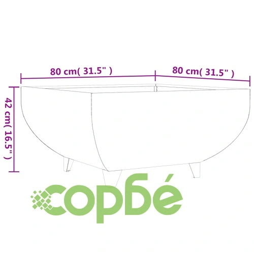 Огнище, 80x80x42 см, кортенова стомана  ➤ топ цена ➤ sorbe.bg