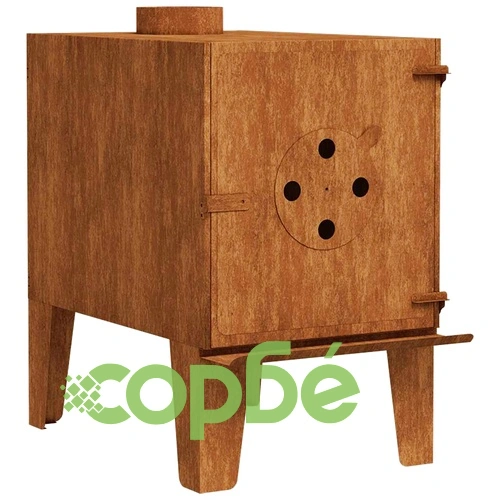 Пещ за къмпинг 35x50x55 см кортенова стомана  ➤ топ цена ➤ sorbe.bg