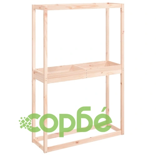 Стелаж за гуми, 120x40x180 см, борово дърво масив ➤ топ цена ➤ sorbe.bg