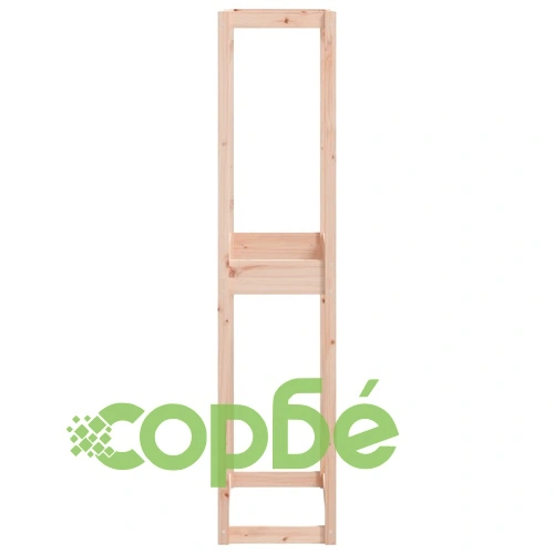 Стелаж за гуми, 63x40x180 см, борово дърво масив ➤ топ цена ➤ sorbe.bg