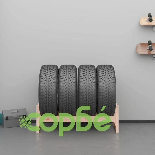 Стелаж за гуми, 120x40x40 см, борово дърво масив ➤ топ цена ➤ sorbe.bg