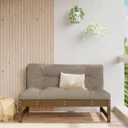 Среден диван, меденокафяв, 120x80 см, борово дърво масив