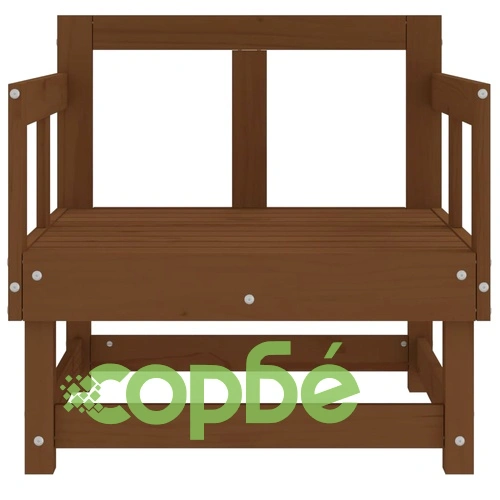 Градински столове, 2 бр, меденокафяви, бор масив ➤ топ цена ➤ sorbe.bg