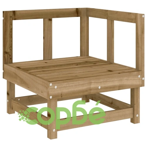 Градински ъглови дивани, 2 бр, импрегниран бор ➤ топ цена ➤ sorbe.bg