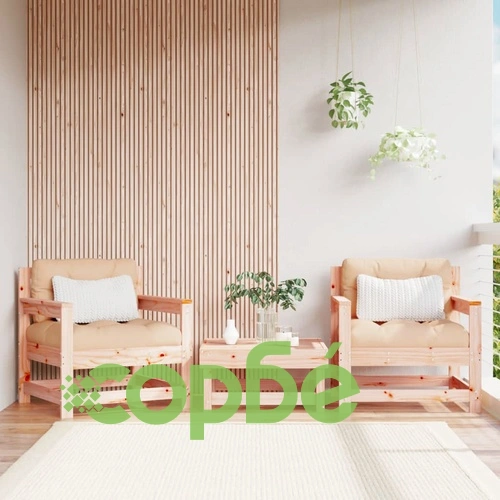 Градински столове, 2 бр, борово дърво масив ➤ топ цена ➤ sorbe.bg