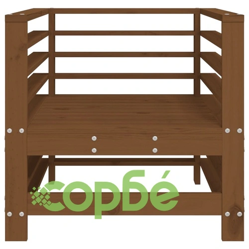 Градински столове, 2 бр, меденокафяви, бор масив ➤ топ цена ➤ sorbe.bg