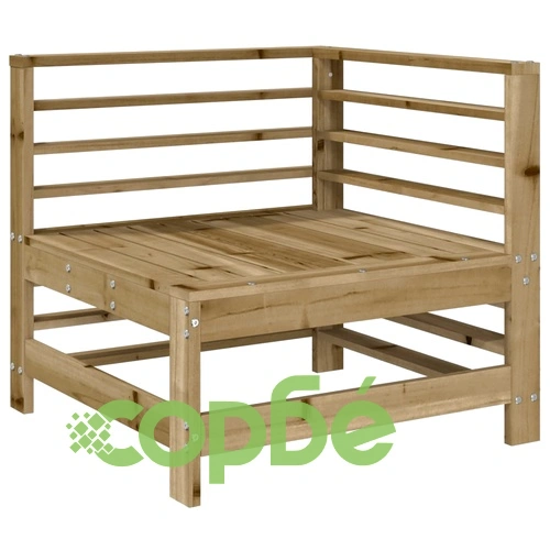 Градински ъглови дивани, 2 бр, импрегниран бор ➤ топ цена ➤ sorbe.bg