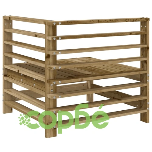 Градински ъглови дивани, 2 бр, импрегниран бор ➤ топ цена ➤ sorbe.bg