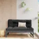 Градински среден диван, сив, 120x80 см, борово дърво масив