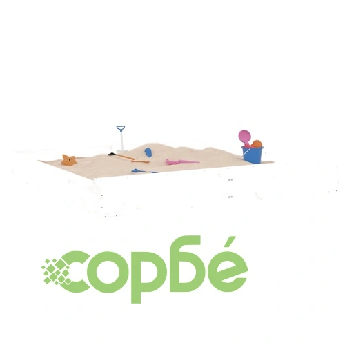 Пясъчник със седалки, бял, квадратен, масивна дървесина бор ➤ топ цена ➤ sorbe.bg