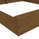 Пясъчник със седалки, меденокафяв, квадратен, бор масив