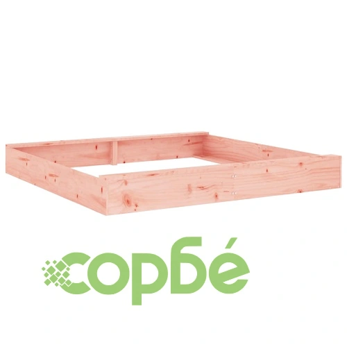 Пясъчник със седалки, квадратен, масивна дугласка дървесина ➤ топ цена ➤ sorbe.bg