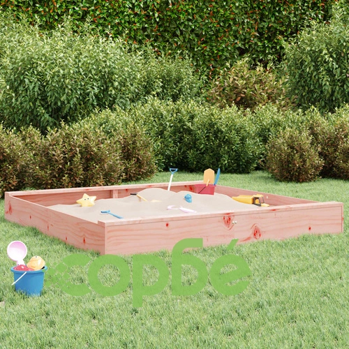 Пясъчник със седалки, квадратен, масивна дугласка дървесина ➤ топ цена ➤ sorbe.bg