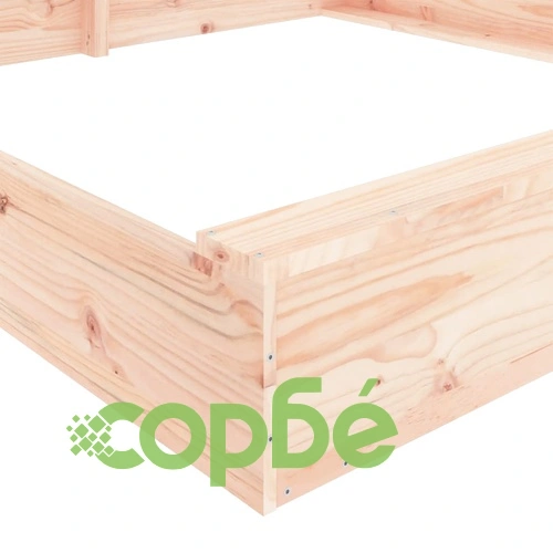 Пясъчник със седалки, квадратен, масивна дървесина бор ➤ топ цена ➤ sorbe.bg