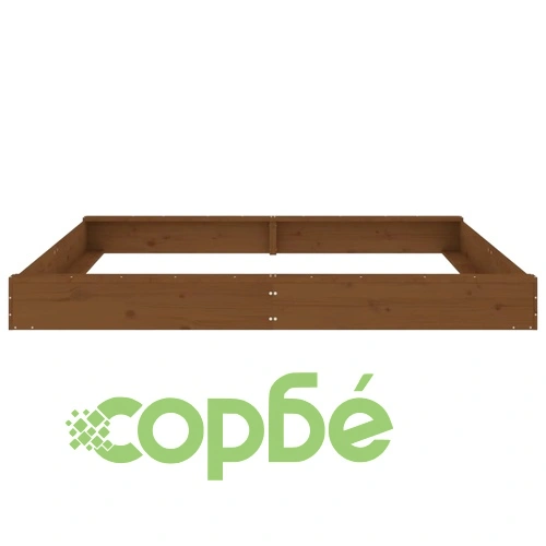 Пясъчник със седалки, меденокафяв, квадратен, бор масив ➤ топ цена ➤ sorbe.bg