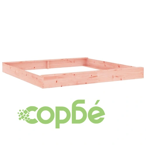 Пясъчник със седалки, квадратен, масивна дугласка дървесина ➤ топ цена ➤ sorbe.bg