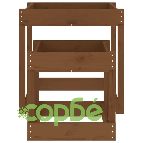 Пясъчни маси, 2 бр, меденокафяви, борово дърво масив ➤ топ цена ➤ sorbe.bg