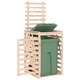 Контейнер за съхранение на кош 84x90x128,5 см дърво бор масив