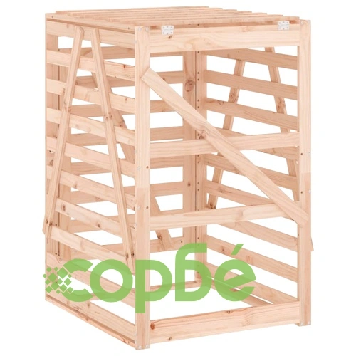 Контейнер за съхранение на кош 84x90x128,5 см дърво бор масив ➤ топ цена ➤ sorbe.bg