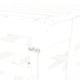 Контейнер за съхранение на кош бял 84x90x128,5 см бор масив