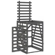Контейнер за съхранение на кош сив 84x90x128,5 см бор масив