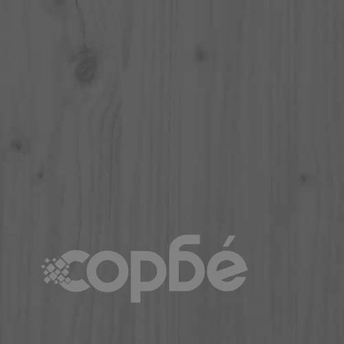 Контейнер за съхранение на кош сив 84x90x128,5 см бор масив ➤ топ цена ➤ sorbe.bg