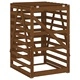 Контейнер за съхранение на кош меденокафяв 84x90x128,5 см бор