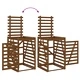 Контейнер за съхранение на кош меденокафяв 84x90x128,5 см бор