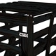 Контейнер за съхранение на кош черен 84x90x128,5 см бор масив