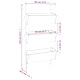 Стенни кашпи 3 нива 60x18,5x110 см бели бор масивна дървесина