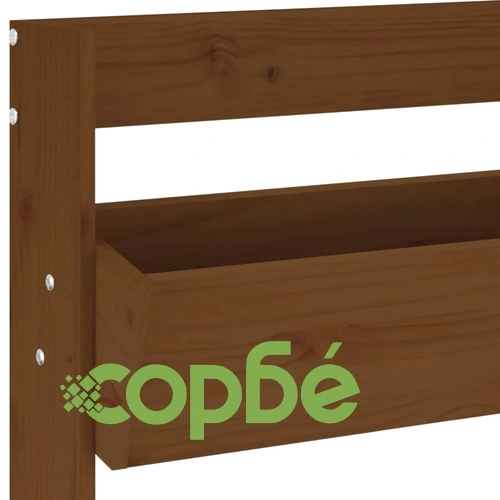 Стенни кашпи 3 нива 60x18,5x110 см меденокафяви бор масив ➤ топ цена ➤ sorbe.bg