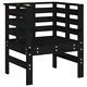 Градински столове 2 бр черни 61,5x53x71 см борово дърво масив
