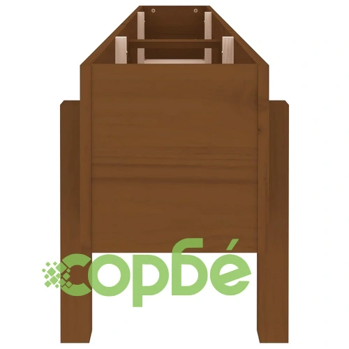 Градинско повдигнато легло меденокафяво 160x30x38 см бор масив ➤ топ цена ➤ sorbe.bg