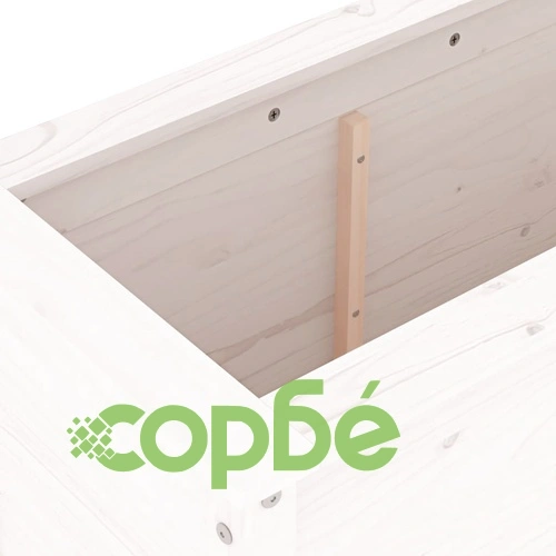 Градинско повдигнато легло, бяло, 119,5x40x78 см, бор масив на топ цена от sorbe.bg Градинско повдигнато легло, бяло, 119,5x40x78 см, бор масив ➤ топ цена ➤ sorbe.bg