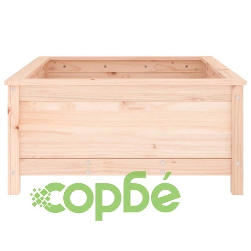 Градински сандък, 82,5x82,5x39 см, масивна борова дървесина ➤ топ цена ➤ sorbe.bg