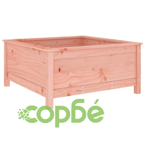 Градински сандък, 82,5x82,5x39 см, дугласко дърво масив ➤ топ цена ➤ sorbe.bg