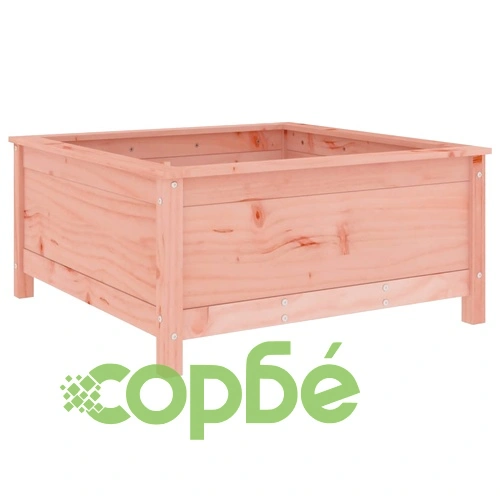 Градински сандък, 82,5x82,5x39 см, дугласко дърво масив ➤ топ цена ➤ sorbe.bg