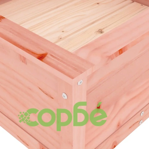 Градински сандък, 82,5x82,5x39 см, дугласко дърво масив ➤ топ цена ➤ sorbe.bg