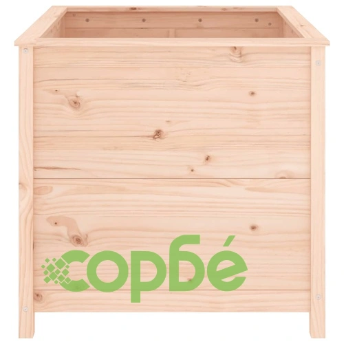 Градински сандък, 82,5x82,5x78 см, масивна борова дървесина ➤ топ цена ➤ sorbe.bg
