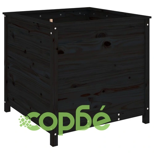 Градински сандък, черен, 82,5x82,5x78 см, бор масив на топ цена от sorbe.bg Градински сандък, черен, 82,5x82,5x78 см, бор масив ➤ топ цена ➤ sorbe.bg