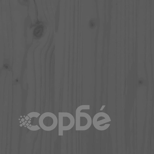 Основа за чадър с капак, сива, борово дърво масив ➤ топ цена ➤ sorbe.bg