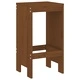 Бар табуретки 2 бр меденокафяви 40x36x75 см бор масив